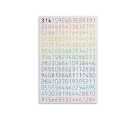Minimalist Math Art, Pi Symbol Rainbow Poster, Clean Design Print for Modern Home Office, Study, Classroom(Unframed,08x12inch(20x30cm))