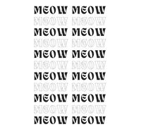Minimalist Meow Meow Notebook: Cute Cat Design 120 Lined Pages for Kids, Teens, and Adults