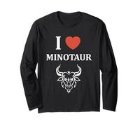 Minimalist Monster Minotaur Greek mythology i love Minotaur Maglia a Manica