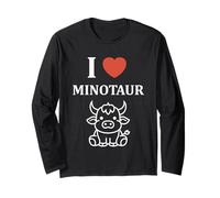 Minimalist Monster Minotaur Greek mythology i love Minotaur Maglia a Manica