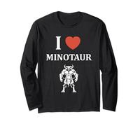 Minimalist Monster Minotaur Greek mythology i love Minotaur Maglia a Manica