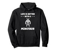 Minimalist Monster Minotaur Greek mythology i'm a Minotaur Felpa con Cappuccio