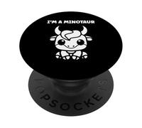 Minimalist Monster Minotaur Greek mythology i'm a Minotaur PopSockets PopGrip Adesivo