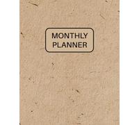 Minimalist Monthly Planner Undated: Tan 18 Month Large 8x10 Simple Calendar + Graph Note Pages for Flexible Stress Free Planning