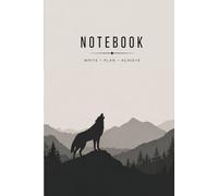 Minimalist Mountain Notebook - Lined Journal with Forest and Wildlife Theme for Writing and Notes: 120 Pages, Paperback, Lined Interior, Black and ... for School, Journaling and Everyday Use