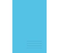 Minimalist Paperback Notebook - Bright Cyan, Grid, 128 Pages: Elegant 5.5" × 8.5" journal for work, study, and creative ideas