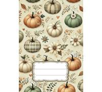 Minimalist Pumpkin Fall Notebook: | 7x10 inch with 100 lined pages
