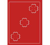 Minimalist Red Floral Notebook: 100 Blank Pages • Simple Line Flowers • Elegant Red Cover