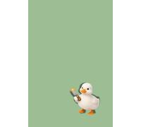 Minimalist Sage Green Journal: Cute Goose with Knife & Feather Aesthetic, 6x9 Unlined Notebook for Students & Office Humor: Peace Was Never An Option - Fun Gift for Stationery Lovers.