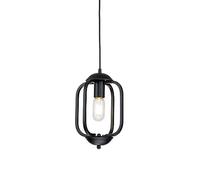 Minimalist Style E27 Single-Headed Pendant Lamp, Black Birdcage Hollowed-Out Metal Lighting Fixtures, Dining Room Living Room Bedroom Hanging Light.
