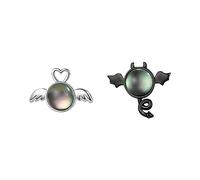 Minimalista Angeli E Demoni Orecchino Regalo Personalizzato Orecchino Per Le Donne per Orecchini (Black, One Size)