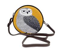 Minimalista carino piccolo gufo con occhiali donna rotondo Crossbody borse in pelle borsa a tracolla borsa a tracolla