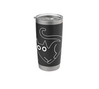 Minimalista Cat Heart Line Art Cute Kitty Lover Bicchiere termico in acciaio inox doppia parete