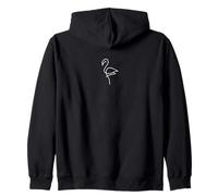 Minimalista Flamingo One-Line Art Flamingo Amante Felpa con Cappuccio