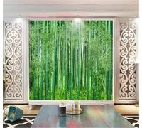 Minimalista Fresco Verde Boschetto Di Bambù Paesaggio Moderna Carta Da Parati 3D Seta Pregiata Testurizzata Ideale Per La Camera Letto Del Soggiorno-430cm×300cm