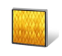 Minimalista Giallo Gradiente Piume Texture Geometrica Unisex Spille & Spille Quadrato Leggero Risvolto Distintivo Gioielli per Abbigliamento Scialle Cappello