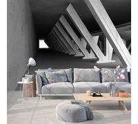 Minimalista Grigio Architettura Spazio Estensione 3D Carta Da Parati Facile Installare Mobili Sfondi Ufficio Divano Camera Letto Sfondo Decorazione Murale-300cm×210cm