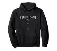 Minimalista MBTI Coreano Felpa con Cappuccio