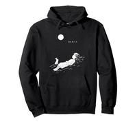 Minimalista Notte Sognante Anime Ragazza Coniglio Harajuku Felpa con Cappuccio