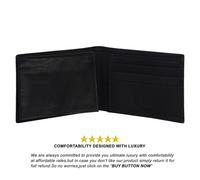 Minimalista Uomo Slim Portafoglio con Patella E 2 Soldi Tasche - Vera pelle -