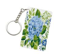 Minimalista Verde Blu Papaveri Fiori Acrilico Portachiavi Moda Portachiavi Auto Catene Acriliche Tag Per Uomo Donna