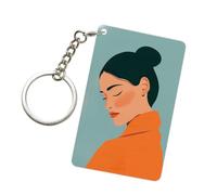Minimalistic Woman In Peach Acrilico Portachiavi Moda Portachiavi Auto Catene Acriliche Tag Per Uomo Donna