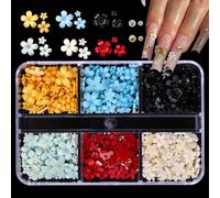 Minimalists Press on Flower Nails Accessori Texture Morbida Petali Unghie Decorazioni artistiche per Acrilico Flower Art Charm Moda Gradiente Unguis Rasature