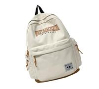 Minimalists - Zaino vintage giapponese per studenti delle scuole superiori con tasche multiple, Beige, Bohemian