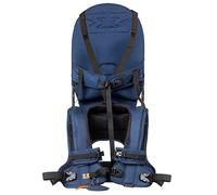 MiniMeis G4 - Marsupio per bambini al mondo con supporto per la schiena, sistema di trasporto pieghevole fino a 18 kg (blu e nero)