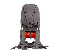 MiniMeis G4 - Marsupio per bambini da fissare sulle spalle con supporto per la schiena, pieghevole, fino a 18 kg, colore grigio e arancione