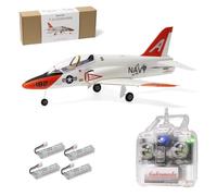 Minimo RC T-45 Mini RC Jet Aircraft, 30mm EDF 7.4V, 55g Ultra-Light, Modello realistico con controllo di volo giroscopico avanzato, motore spazzolato, montaggio rapido ala fissa per principianti (mano