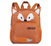 minimutz Zaino per asilo con animali e ragazze, personalizzabile con nome, zaino per bambini con tasca anteriore, Volpe (arancione), 21 x 24 x 13 cm