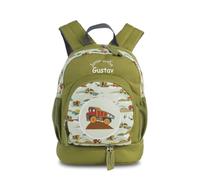 minimutz Zaino personalizzato per bambini ragazzi e ragazze | Personalizzato con il proprio nome | Zaino per il tempo libero escursionismo bambini | Junior Active, Escavatore (verde)