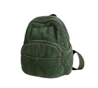 MININAI Zaino estetico mini classico velluto a coste zaino universitario per le donne carino retrò grunge zaino casual Daypack, Verde, Taglia unica, Zaini Daypack