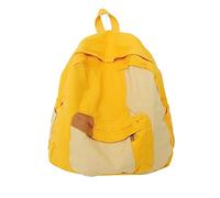 MININAI Zaino vintage in tela per donne e uomini, stile grunge, hippie, boho, patchwork, zaino per libri universitari, borsa da viaggio, zaino casual, Giallo, One Size, Zaini Daypack
