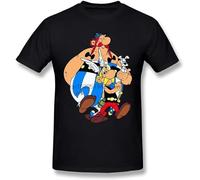 MINIOEM Asterix - Maglietta Asterix e Obelix, Nero , S