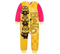Minions Animation Ragazze Tutina Gialla | Abbigliamento da casa in Pile Tutto in Uno | Bello | Pigiama per Bambini Pigiama Pigiama da Notte | Merce Regalo Accogliente