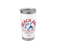 Minions Beach Day Summer Vibes Bicchiere termico in acciaio inox doppia parete