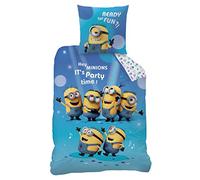 Minions Dance Set di Biancheria da Letto, Cotone, Blu, 135 x 200 cm, 2 unità