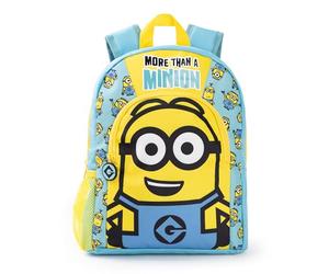 Minions Dave Zaino da ragazzo | Zaino blu e giallo con cinghie regolabili | Borsa da scuola sportiva pratica e organizzata per la stampa All Over per bambini | Regalo di merchandising di film di serie
