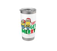 Minions Holiday Let's Get Merry Kevin & Stuart Bicchiere termico in acciaio inox doppia parete