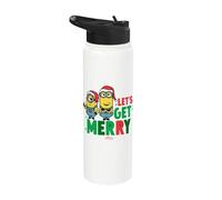 Minions Holiday Let's Get Merry Kevin & Stuart Stainless Steel Insulated Water Bottle