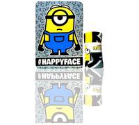 MINIONS ich einfach unmigliorlich HappyFace Polar - Coperta in pile, colore: Grigio