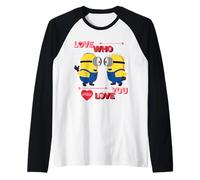Minions Love Who You Love Maglia con Maniche Raglan