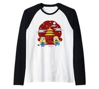 Minions Lunar New Year Fireworks Fun Maglia con Maniche Raglan