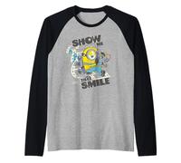 Minions & Monsters James Show Me That Smile Maglia con Maniche Raglan