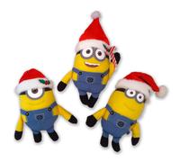 MINIONS Peluche MINION SET 3 Personaggi NATALE Abiti NATALIZI 15cm Cattivissimo