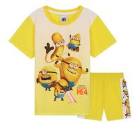 Minions Pigiama Corto Bambino, Pigiamino Estivo in Cotone Set - Regalo Ragazzi