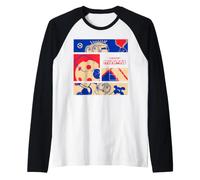 Minions Retro Sports Collage Maglia con Maniche Raglan