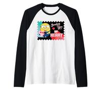 Minions Sending You My Heart Maglia con Maniche Raglan